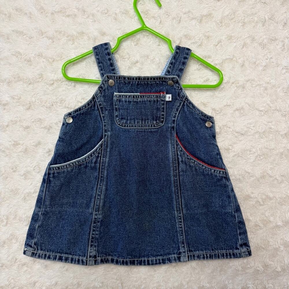Vintage 90s Tommy Hilfiger Denim Jumper Dress 6/12 months